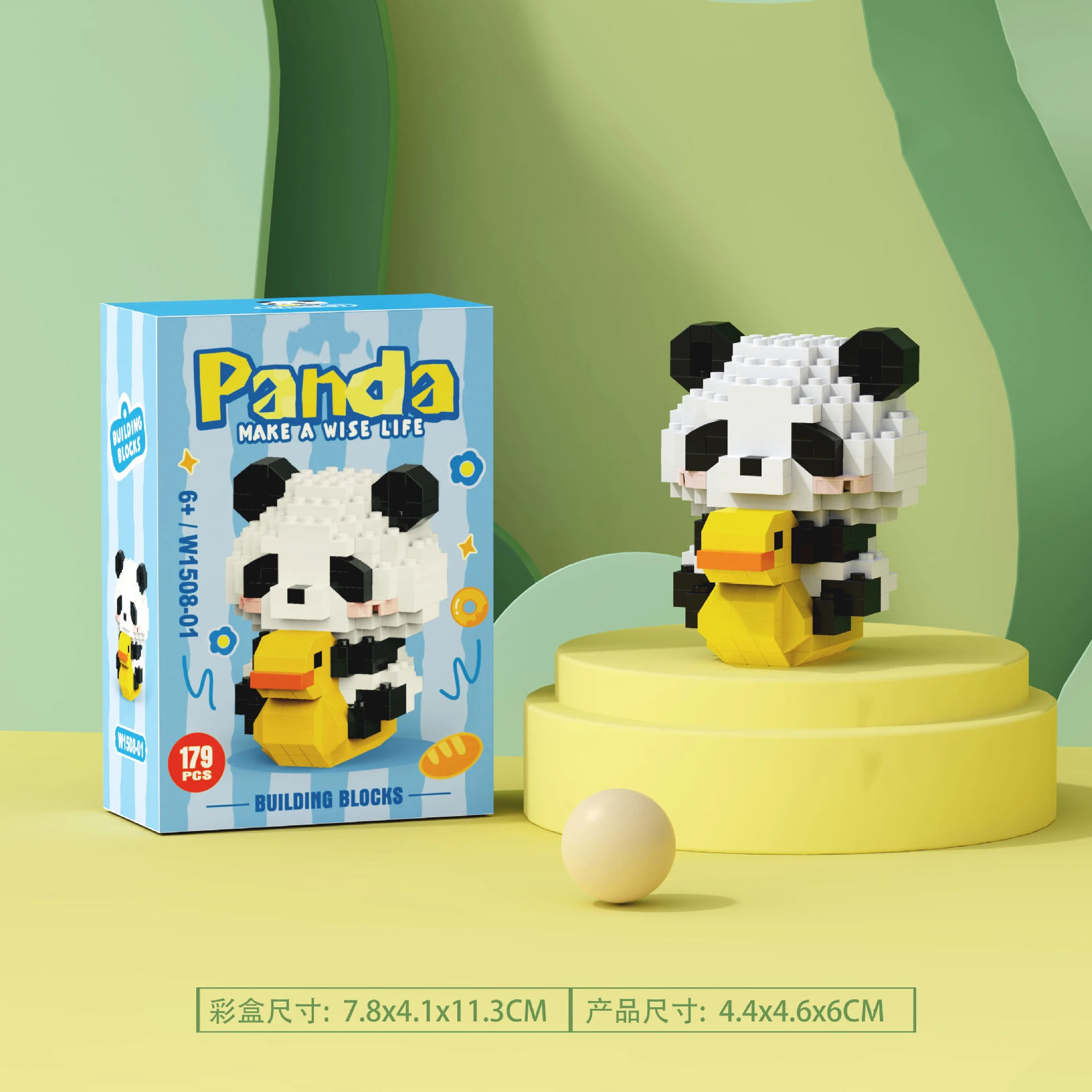 Panda cinese Mini blocchi di costruzione Set di blocchi Animali Modello di assemblaggio Mattoni Decorazione domestica fai da te Giocattoli per regali per ragazze