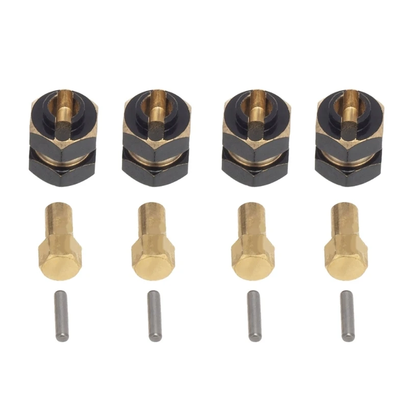 

4Pcs/Set Rust Resistant Brass Hub Adapters Balance Weight For 1/24 SCX24 Series Remote Control Car Modification Part 15UB