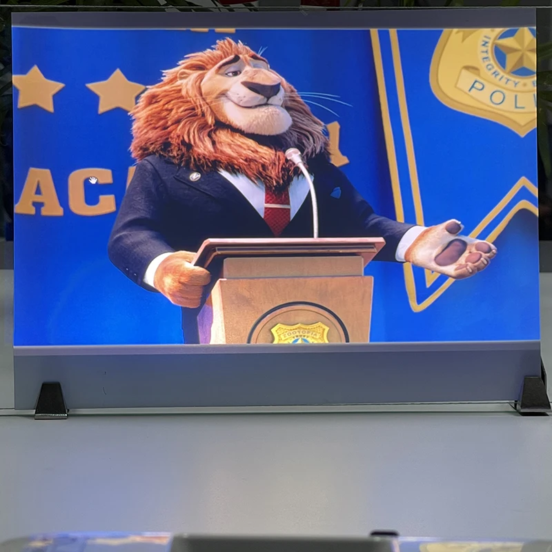 A4 Holographic Film Sample Transparent Adhesive After Projection Screen Sticker Window Glass Advertisement