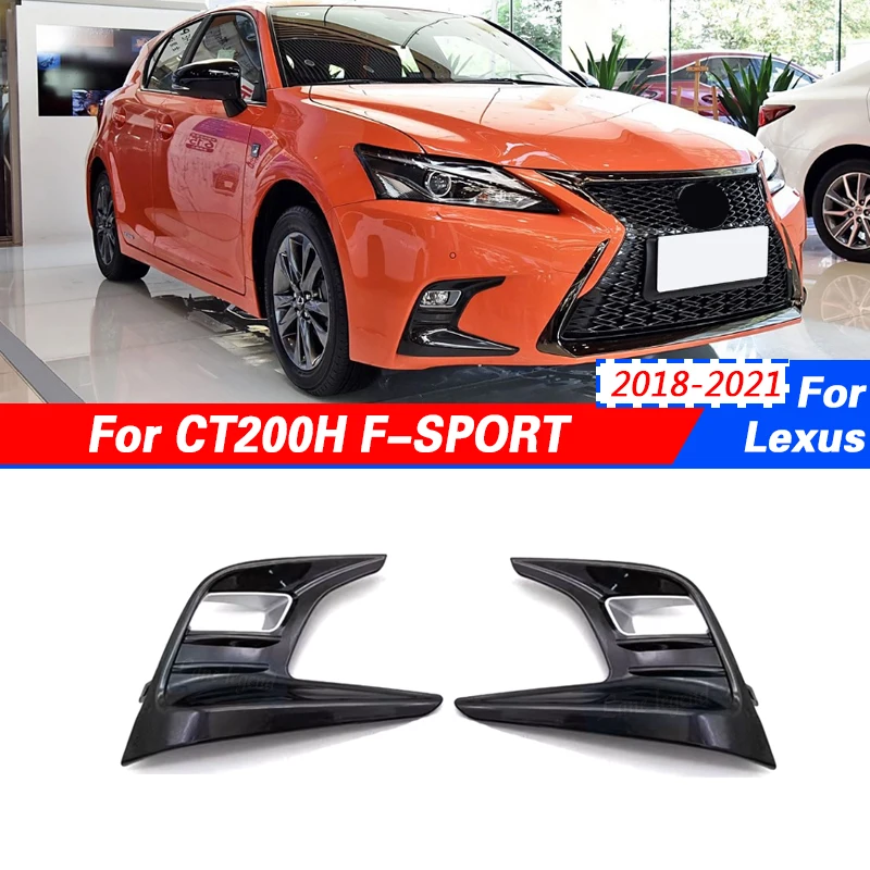 

For Lexus CT200H F-Sport 2018-2021 Car Exterior Accessories Front Bumper Fog Light Frame Cover Grille Trim Shade Parts