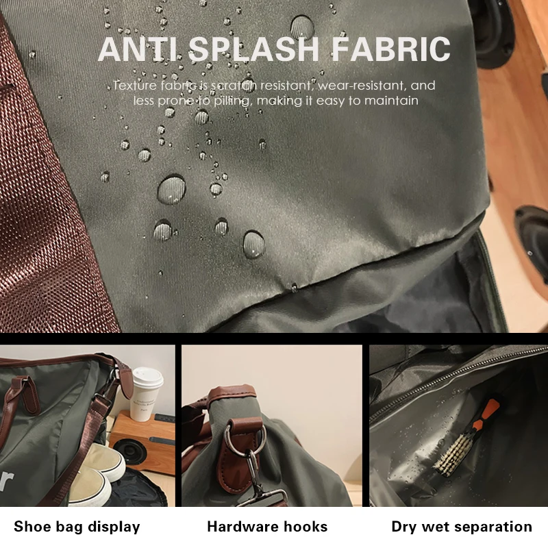 Luggage Bag With Logo Large Capacity Handbag With Printed Name Pattern Fitness Bag Gym Bag Travel Sports Bag