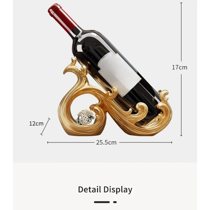 Fengshengshui red wine rack ornament, living room light luxury high-end creative TV cabinet wine decoration