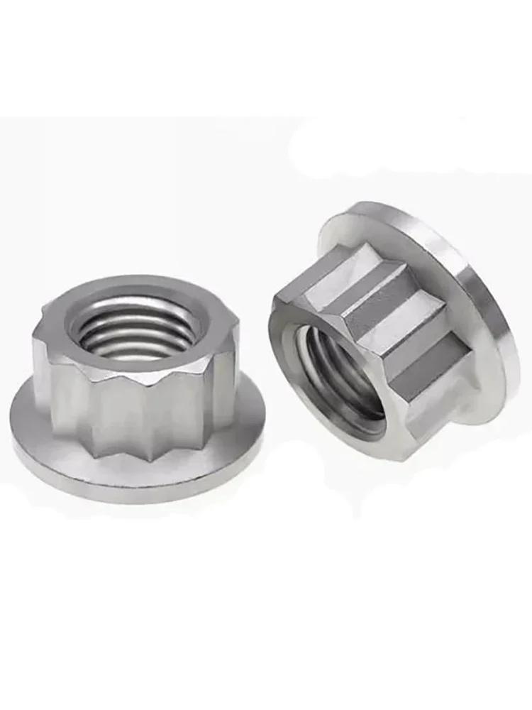 AliExpress M7 Pitch 1.0mm Titanium 12 Points 12pt Flange Nuts For Bicycle Motorcycle