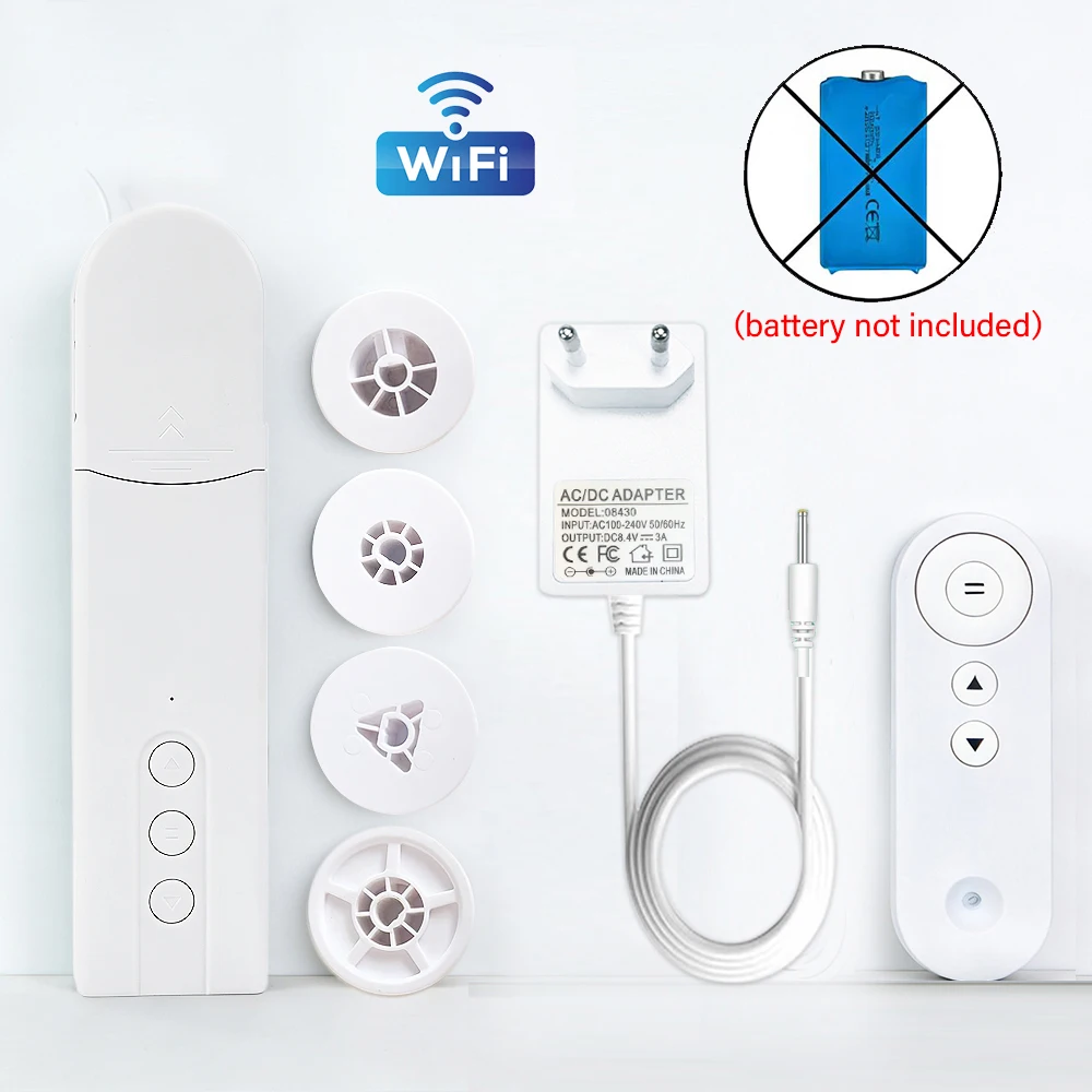 Tuya Wifi/Zigbee slimme elektrische gordijn- en jaloezieën motor met RF-afstandsbediening, APP-bediening, Alexa, Google Assistent en Alice