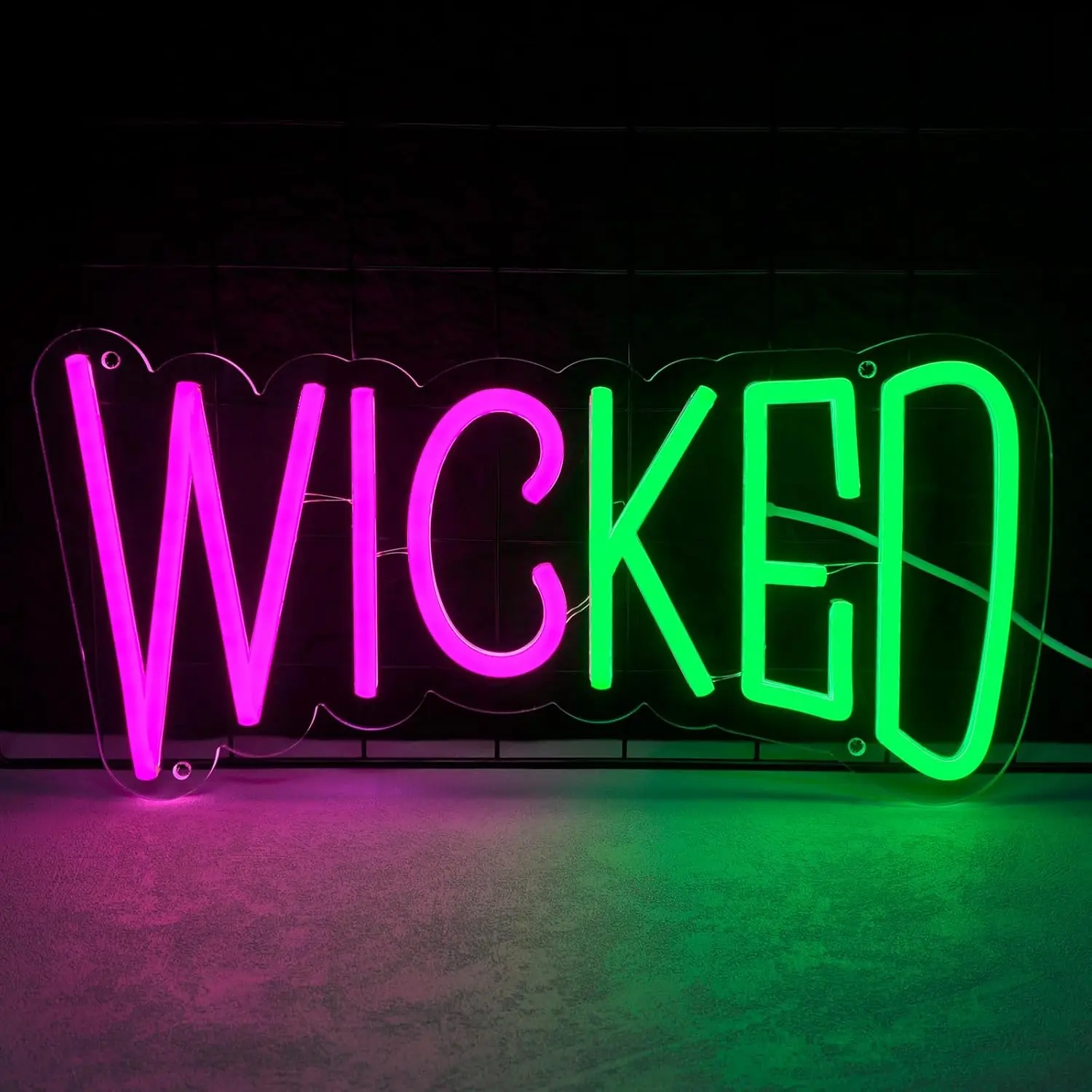 

Неоновая настенная вывеска с регулируемой яркостью Wicked Неоновые огни для спальни Гостиная Мужская пещера Декор для вечеринки Эстетика Рисуйте подарки для любителей кино