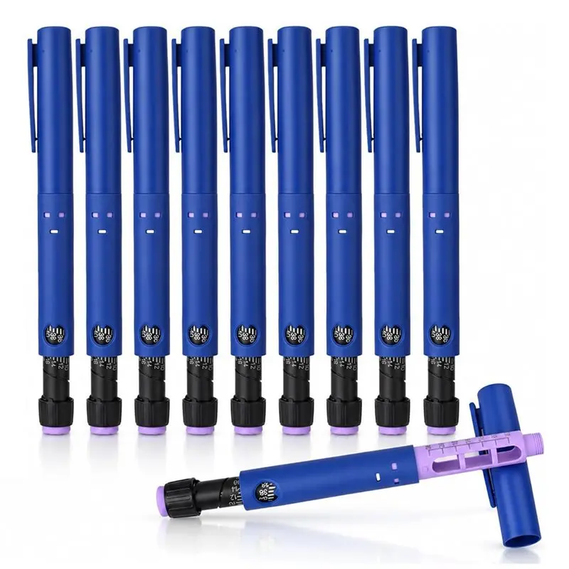 Disposable 60 Unit Peptide Pen Injector, 10 Pack Universal Compatible Injection Pen,Adjustable Dose Dials DTC711.11