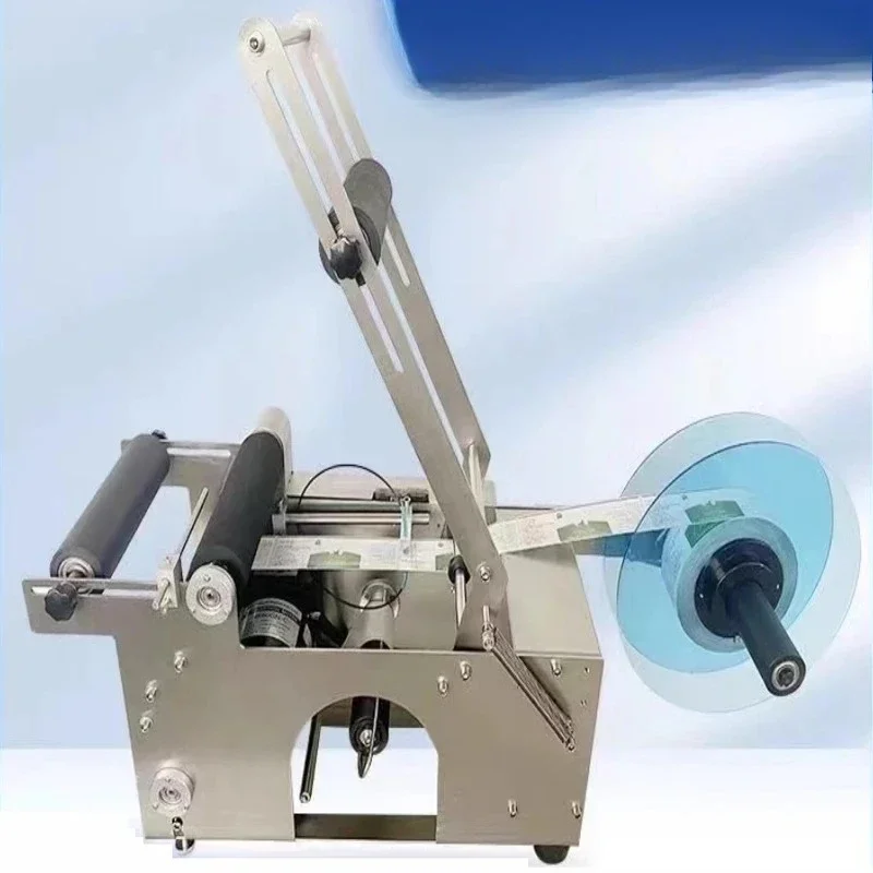 PBOBP Round Bottle Labeling Machine For Beer Can Date Code Printer Label Packing Machine Semi Automatic Label Dispenser