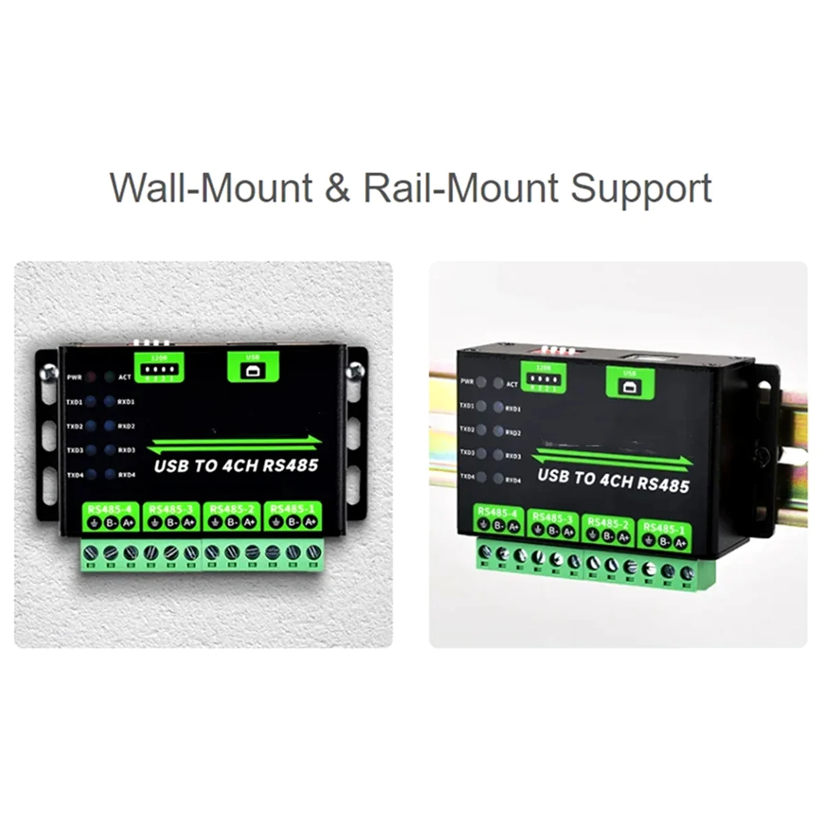 

N97R USB to 4CH RS485 Converter Module Industrial Grade Universal Serial Communication