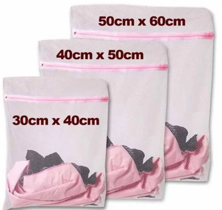 Bolsas de lavandería de malla con cierre plegables para lencería - imagen 5