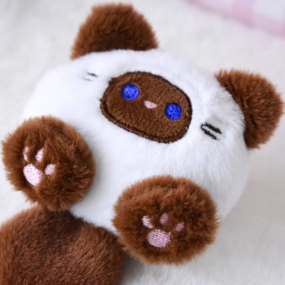 Stuffed Coffee Cat Plush Keychain Kawaii Soft Fluffy Cute Cat Plush Doll Colorful Cartoon Animal Plush Key Chain Kid Girls