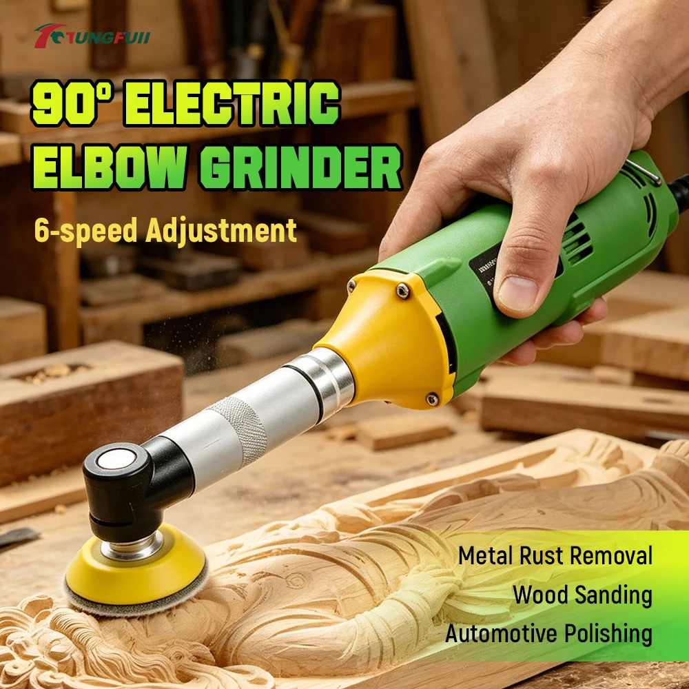 90 Degree Tile Seam Removal Tool Set 15000RPM 6 Speed Micro Electric Angle Grinder Sander Polisher Cutter EU Plug