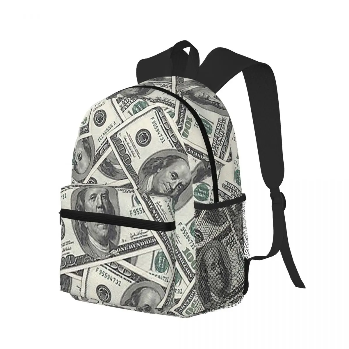 

Rich Money Novelty Dollars Student Backpack School Bag Hiking Travel Daypack for Boys Girls Bookbag Shoulder Bags