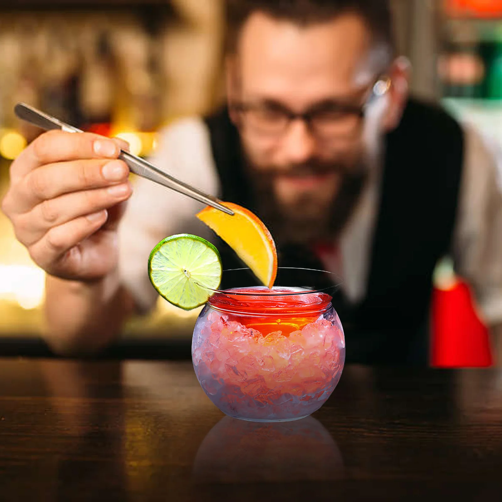 

F2 Cocktail Glass Set - 150ml/260ml Creative round Base Martini Glasses for Party Home Use Gift Idea with Ball Design