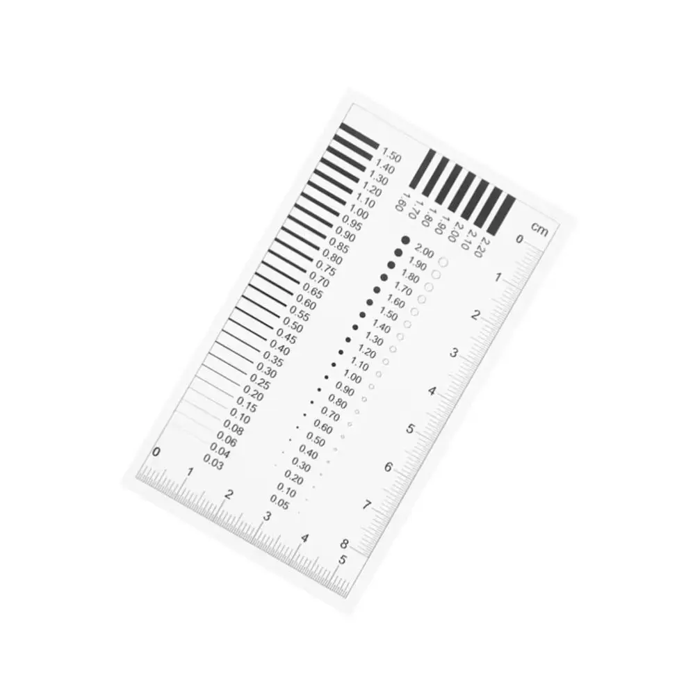 Plastic Point Gauge Film Rule High Precision Transparent Spot Inspection Ruler Measurement Tool Point Line Rule Film Card