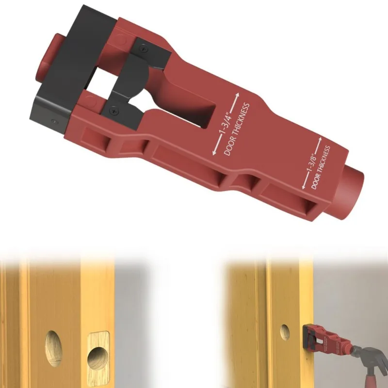 

Door latch tongue and groove tool mounting kit to help remove material installation
