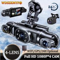 360 Degree Car DVR 4*1080P Video Recorder WIFI GPS Dash Cam for Car 4 camera Rear View camera 24h Parking Monitor Car Assecories
