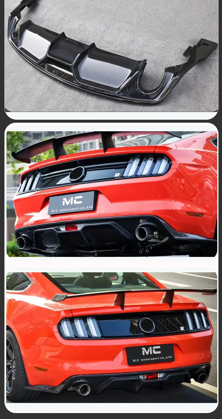 

Suitable for Ford, Mustang, Carbon Fiber Rear Lip, Rear Spoiler, Tail Lip Between 2015 and 2017