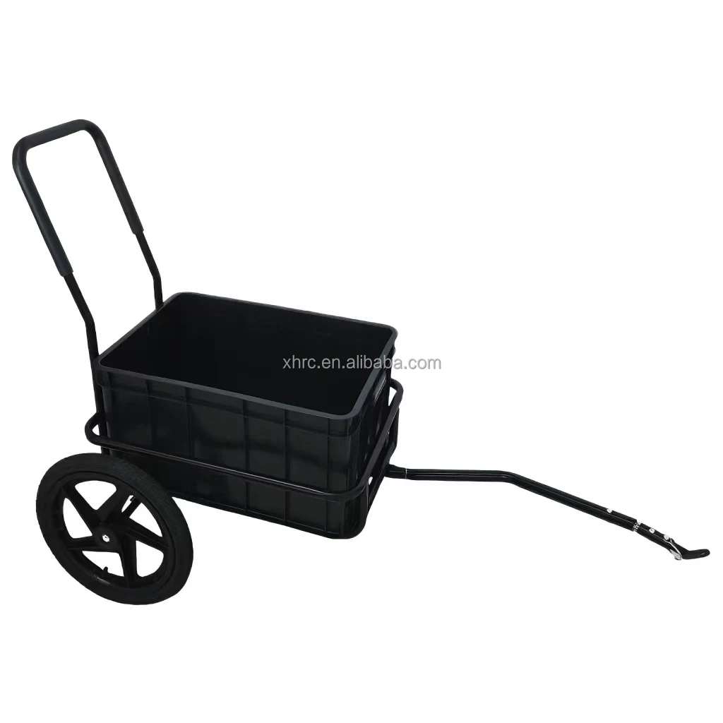 

Large Heavy Duty Bicycle Trailer Removable Cart Body Push Handle Iron Material OEM Support Cargo Transportation