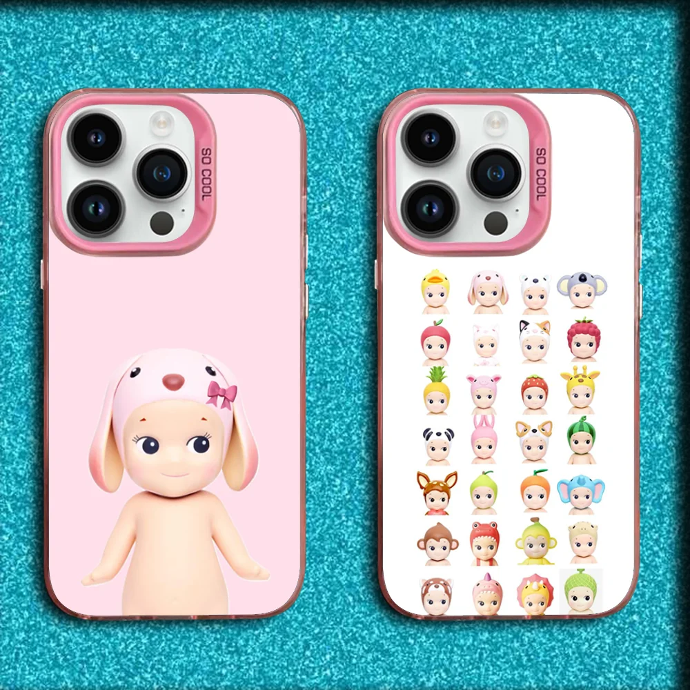 

Cartoon Cute Sonny A-Angel Phone Case For iPhone 16,15,14,13,12,11,Mini,Pro,MAX Pink Matte Silicone Cover