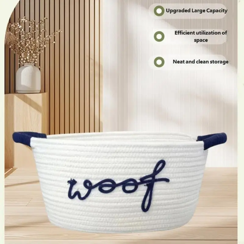Useful 17x12x9 Canine Toy Storage Unit Formed From Comfortable Cotton Textile For Living Or Resting Space 