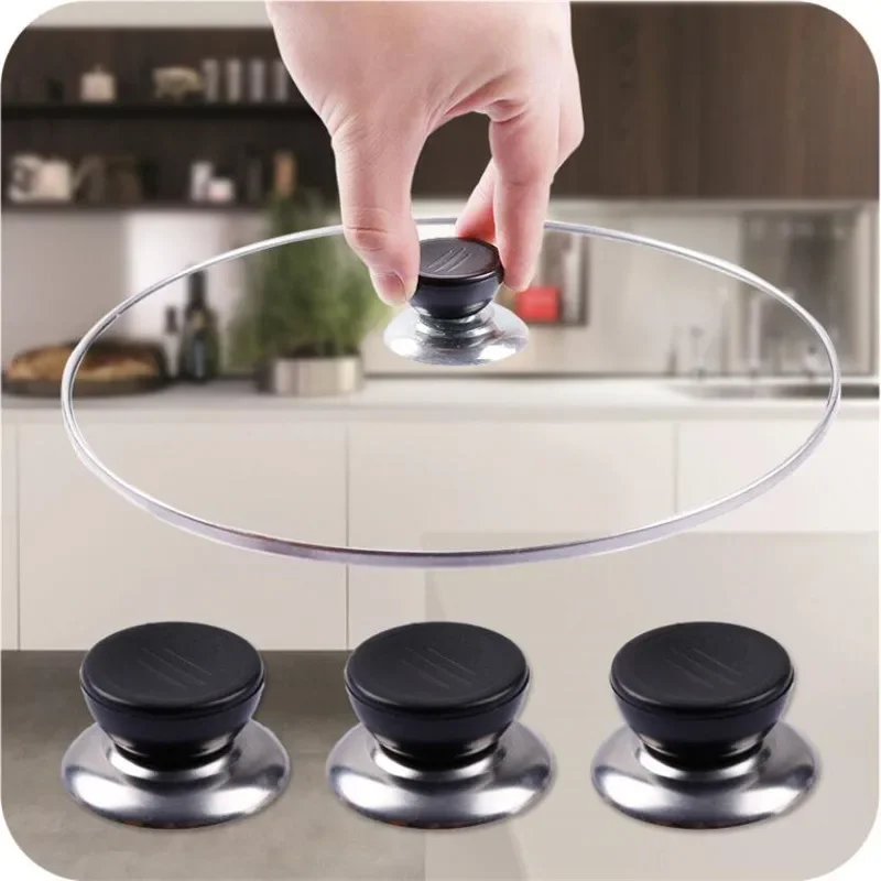 Kitchen Pot Lid Knobs Universal Pan Lid Holding Tops Replacement Lid Hand Grip Caps Handle Heat-Resistant Cookware Handgrip Tool