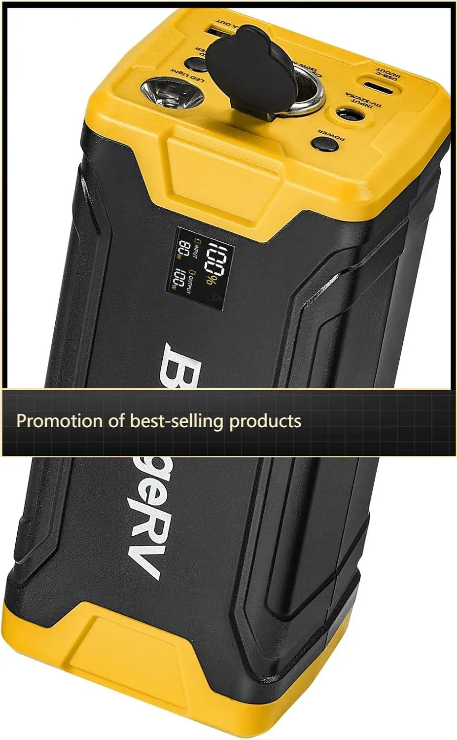 

Portable Power Station 277Wh Backup Battery For Most Car Refrigerators Portable Power Supply Dynamic Display Panel