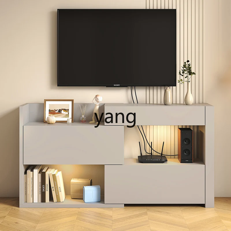 1LTT retractable bedroom TV cabinet master bedroom bedside chest cabinet light luxury room locker