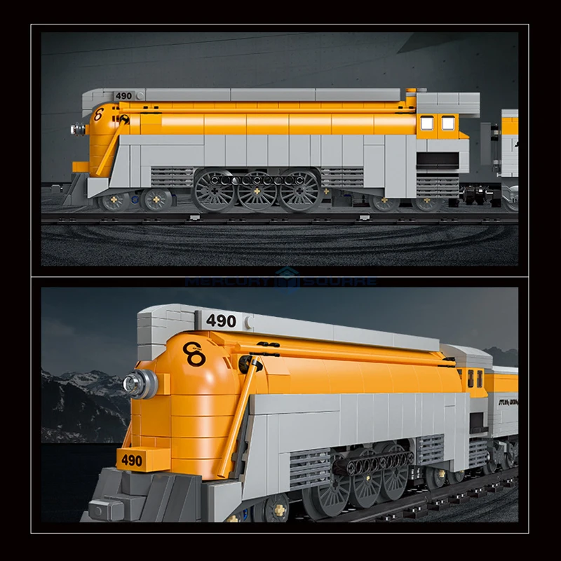CO 490 Treno A Vapore MOC 59021 Modello Ferroviario Ad Alta Velocità Blocchi Ferrovia Pista Ferrovia Buliding Mattoni Tech Giocattolo Regalo FAI DA TE Set Bambini Ragazzi