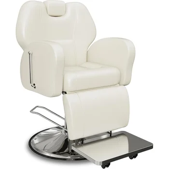 Chaise de barbier de qualité supérieure, chaise de barbier inclinable professionnelle pour la maison, chaise de cheveux polyvalente avec cadre en acier rapide
