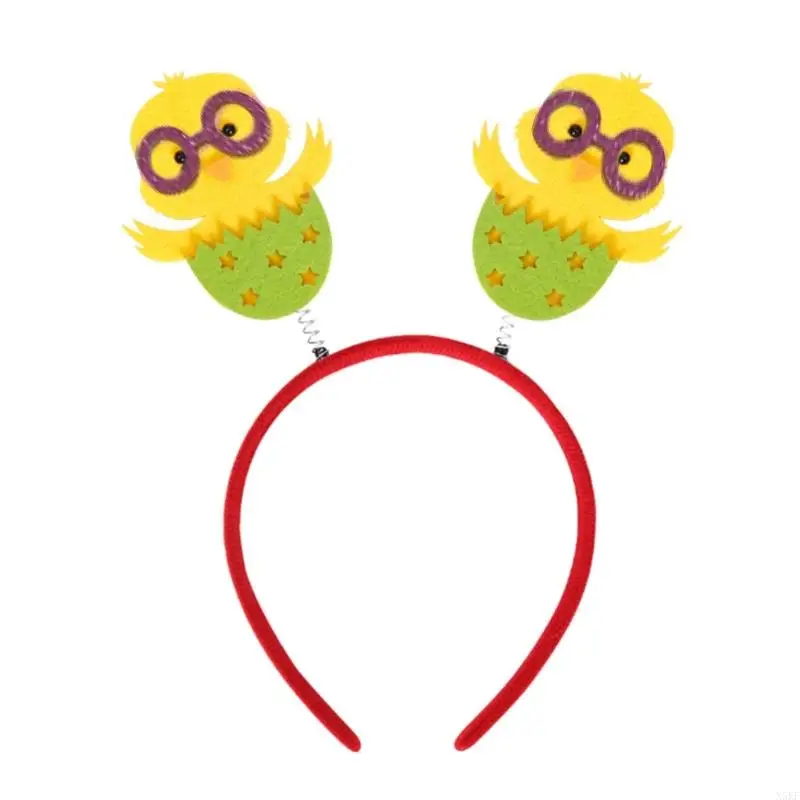 N5kf子供バニー耳卵ヘッドバンドガールズイースターヘアバンドパフォーマンスヘア装飾