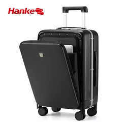 Hanke New Design Luggage Business Travel Suitcase Carry On Boarding Cabin Trolley Case PC Material Rolling Spinner Wheels