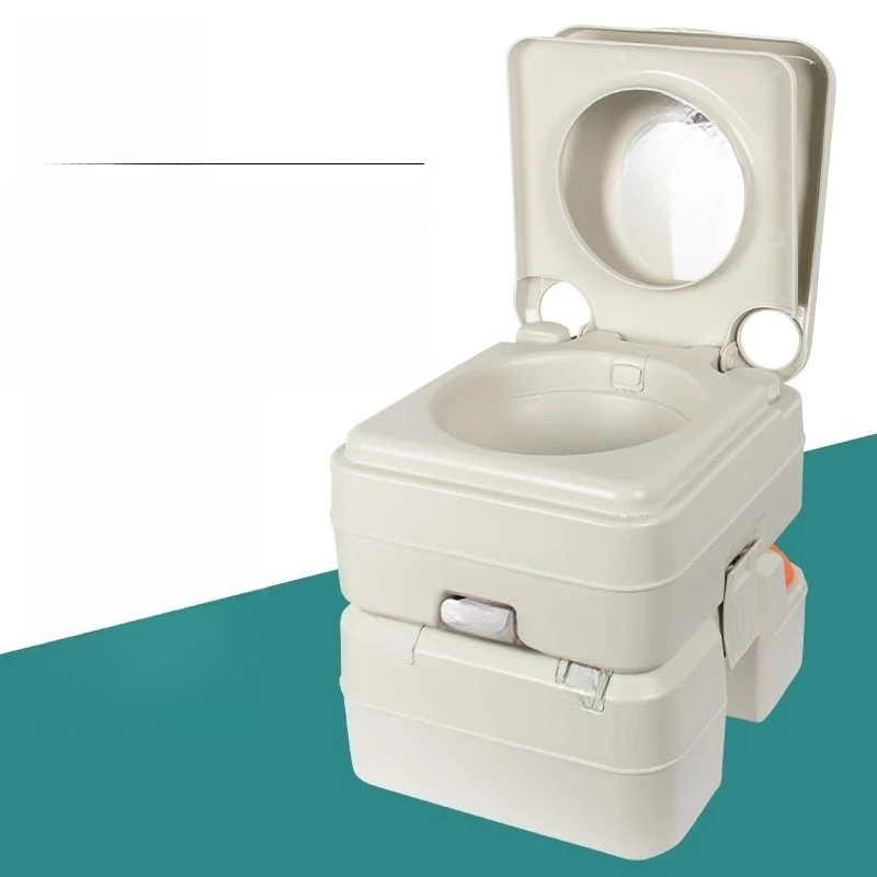 

Outdoor camping mobile portable toilet RV ship flush elderly toilet chair deodorant toilet 20 liters