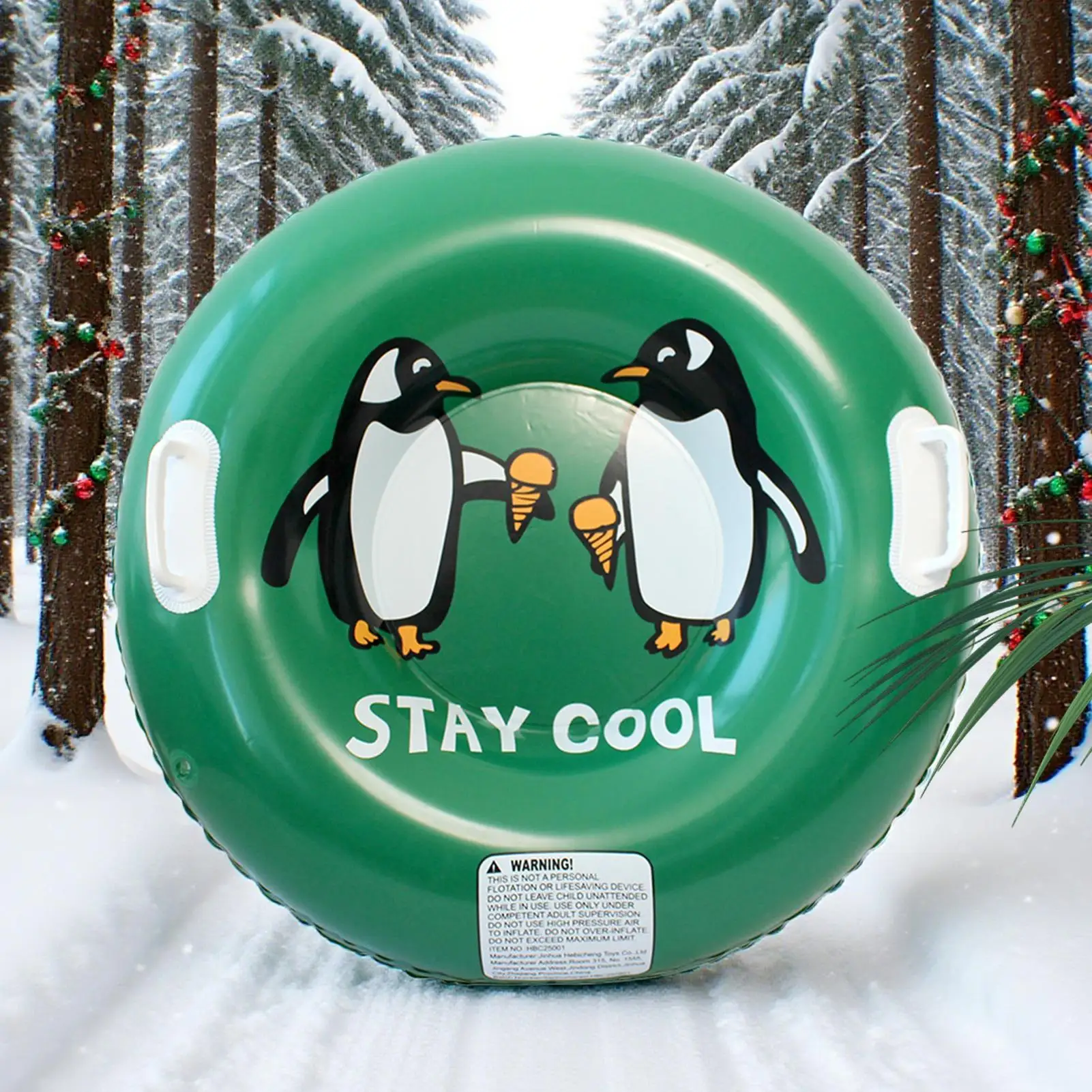 

Надувные снежные санки, сверхмощная надувная снежная трубка с ручками, зимние игрушки для парков, дворов, пляжей, рождественских приключений