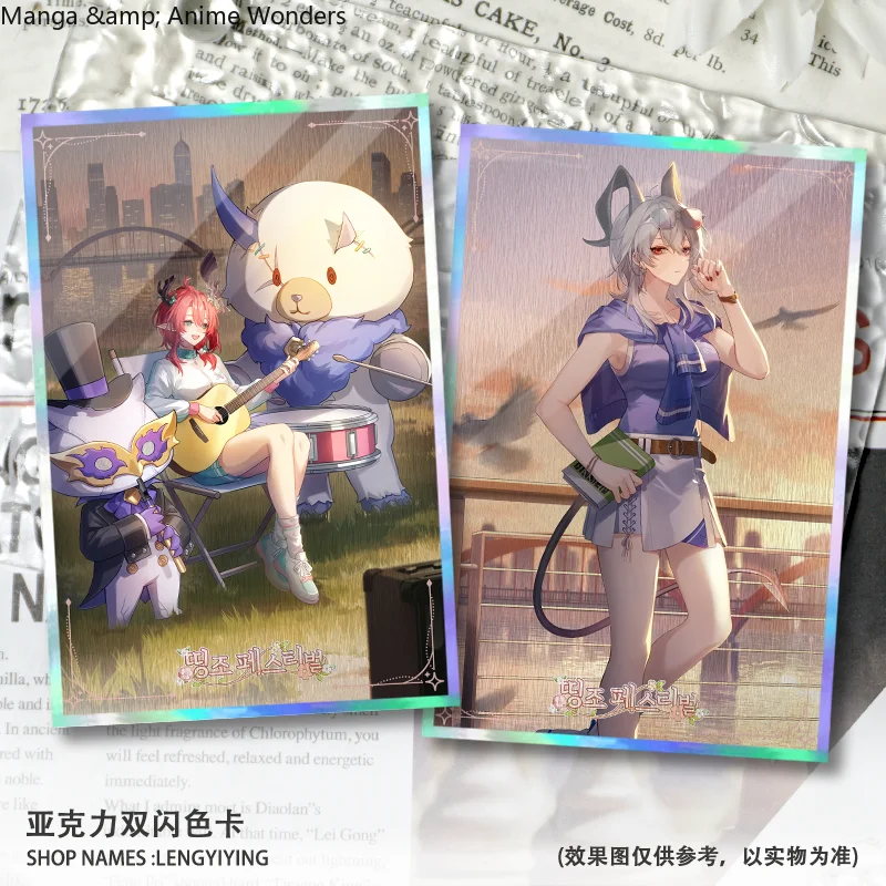 

Cosplay Anime Doujin Cartethyia Zani Carlotta Montelli Acrylic Laser Colored Paper Wuthering Waves Signature Card Ornament Gift
