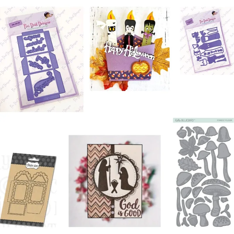 Halloween Mason Jars Balloon Cross Cutting Dies Scrapbook Diary Decoration Stencil Embossing Template DIY Greeting Card Handmade