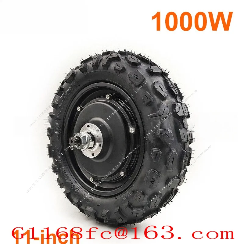 Wheel Hub Motor 11 Inch 1000W High-speed Torque Large Off-road Tire with Throttle Electric Scooter Kit