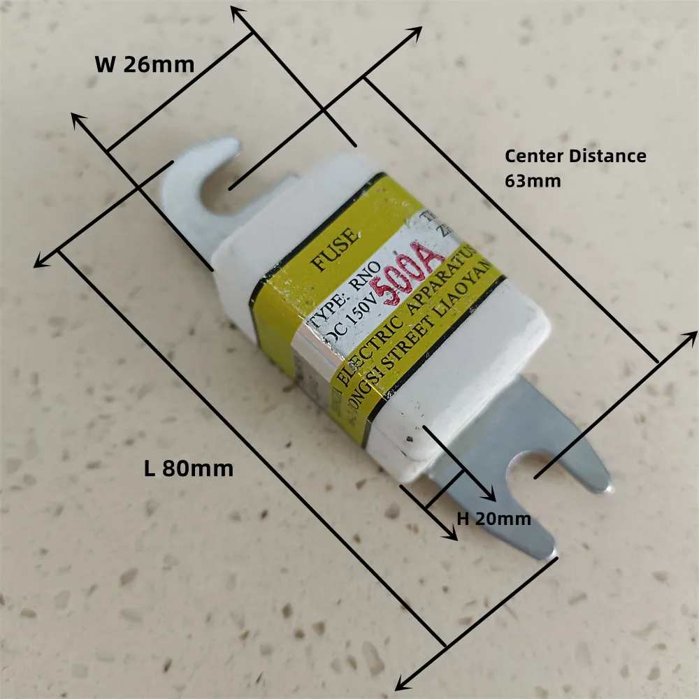 2Pcs ANL Ceramic Fuse 150V 50A 80A 100A 125A 150A 200A 250A 275A 300A 350A 400A 425A 450A 500A Bolt-on Automotive Forklift Fuse