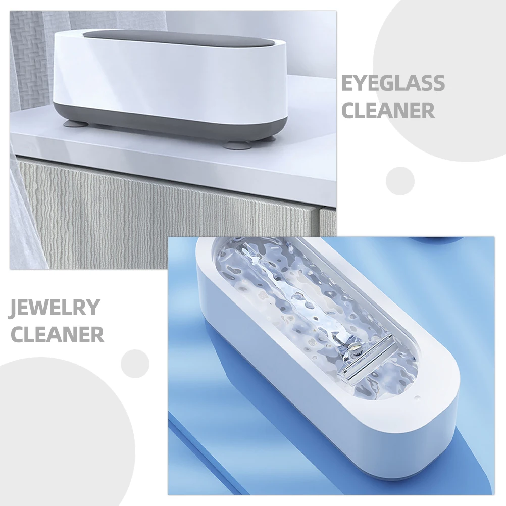 Small Ultrasonic Jewelry Cleaner Portable Eyeglass Cleaner Compact Lightweight Efficient Glasses Ring Cleaning Machine
