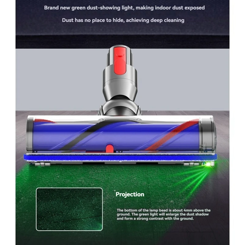 AB43 Быстросъемный пылесос-насадка-для Dyson-V7-V8--Пылесосы-Замена-Прямая приводная головка-С фильтром---Для твердых пород