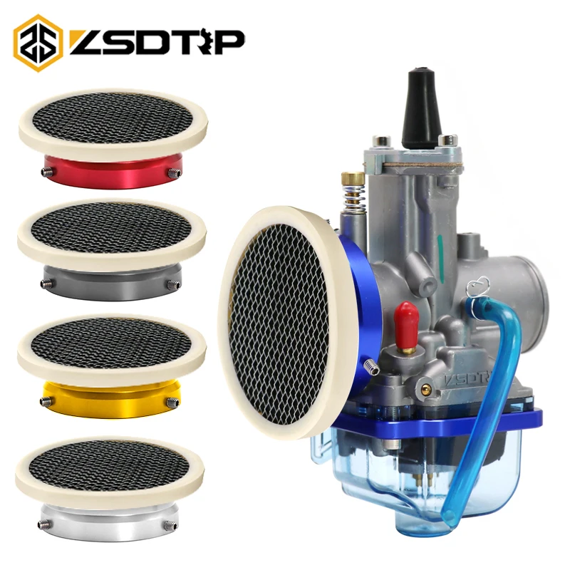 ZSDTRP 55mm Motorcycle Carburetor  Air Filter Horn Cup with Net Wind Velocity Stacks For 32/34mm Carburetor