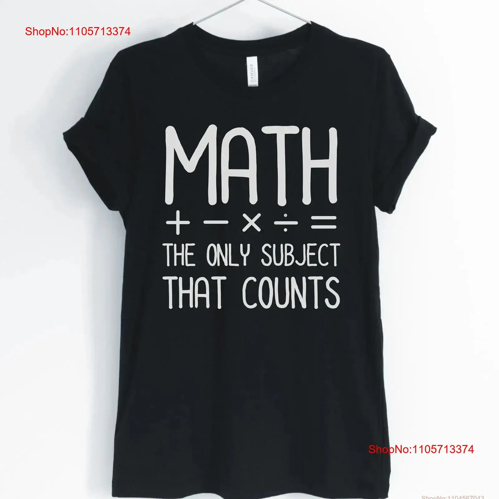 Math the only subject that counts funny teacher shirt cute gift forteacher mathematics unisex women's shirts vintage Washed