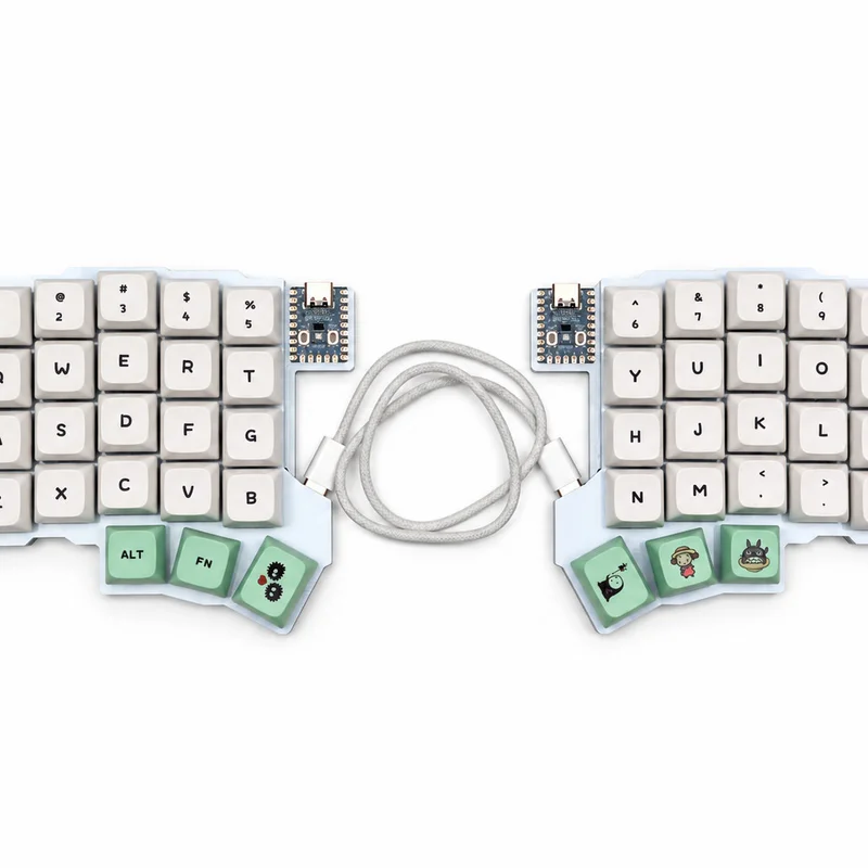 Silakka54 Wired Fr4 Split Mechanical Keyboard Ergonomic Split Customization Zmk Hot-swappable Left Right Keyboard Kit Accessory