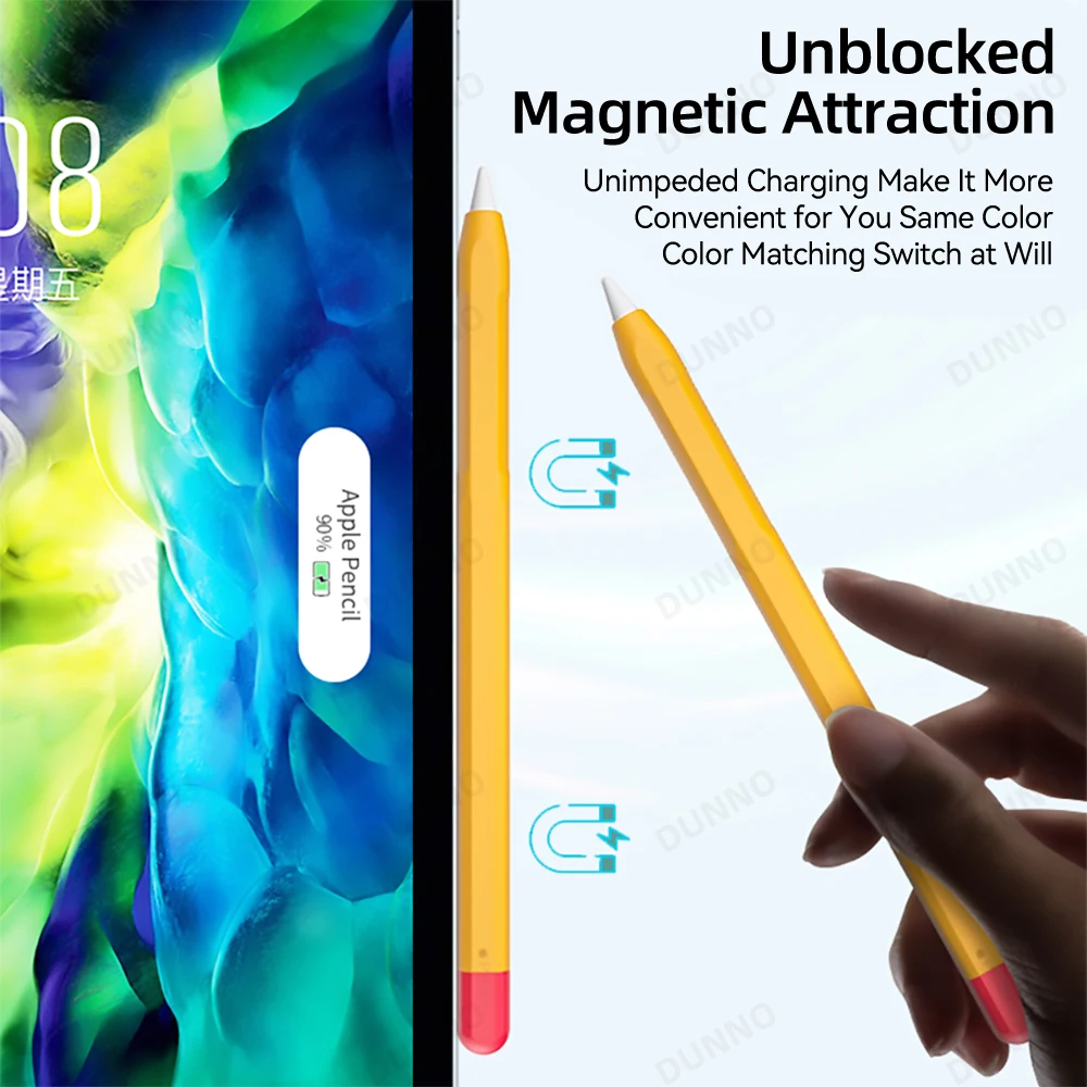 Astuccio per matite per Apple Pencil 1a 2a generazione per iPad Apple Pencil Stylus Pen Cover protettiva in Silicone morbido
