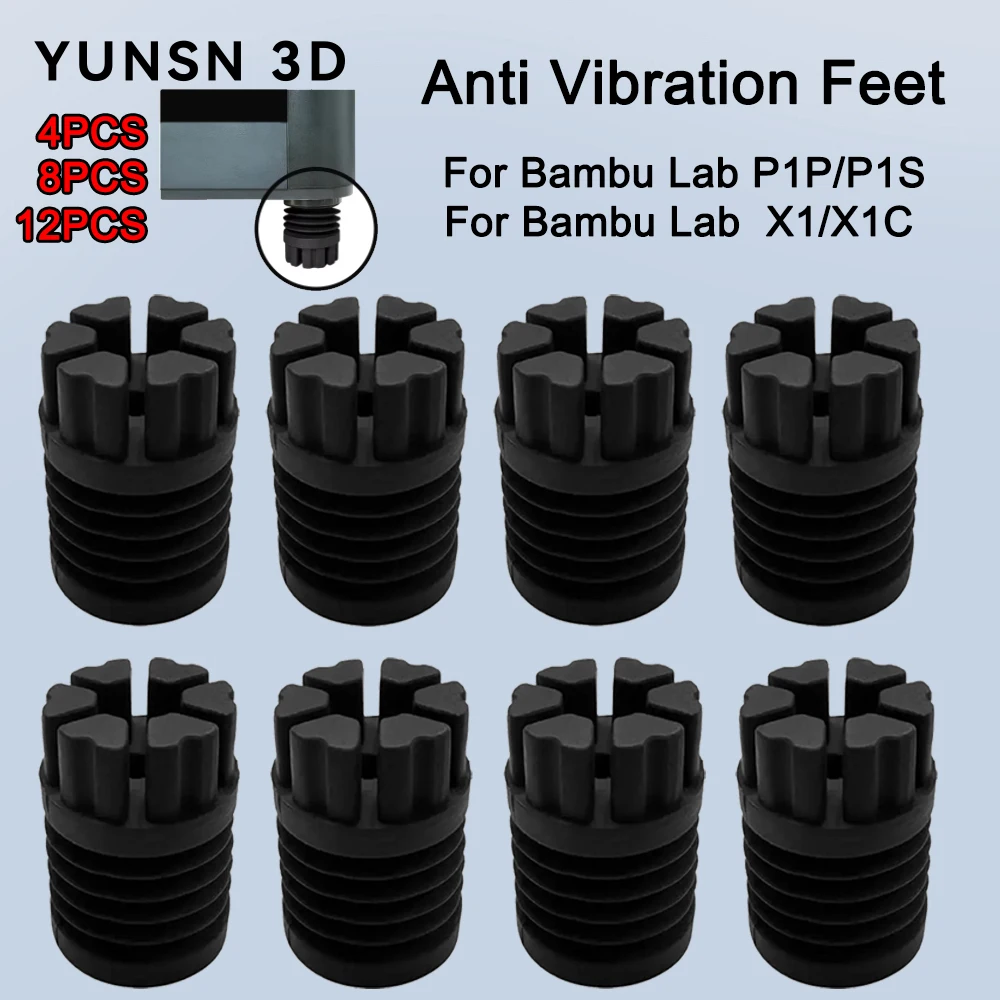 

For Bambu Lab 3D Printer Anti Vibration Feet For Bambu Lab X1 Series And P1P Universal Rubber Foot Anti-slip Rubber Shock Pad