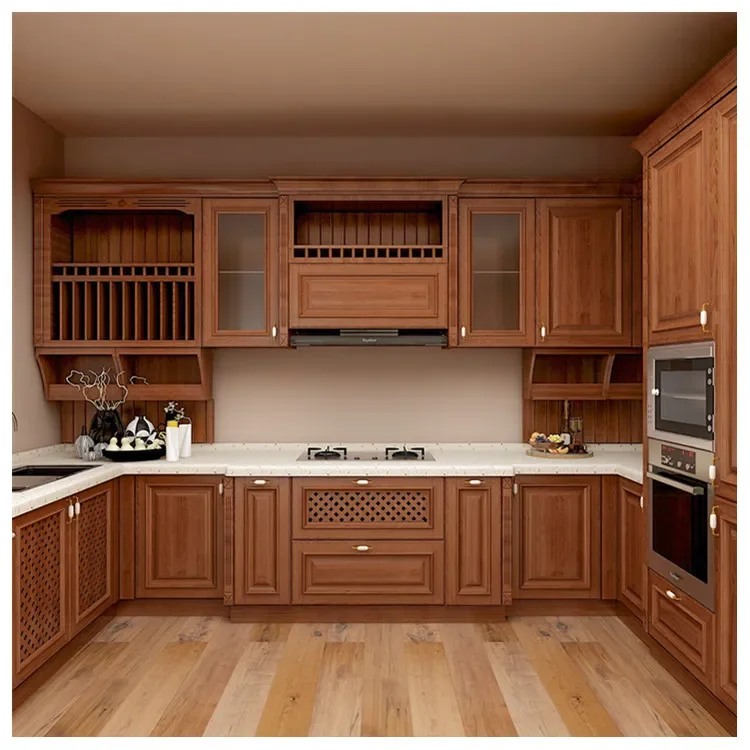 Solid Wood Pine Kitchen Storage Cabinet