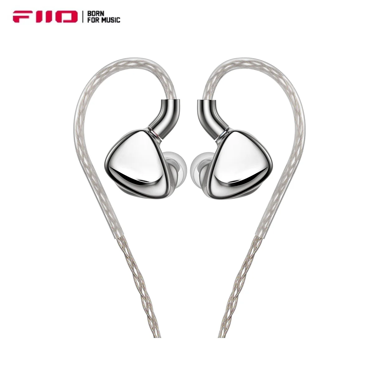 FiiO FX17 HiFi estéreo intra-auricular com fio fone de ouvido 8EST + 1DD + 4BA monitor de tecnologia tribrida com MMCX mix ouro, cabo de cobre prateado