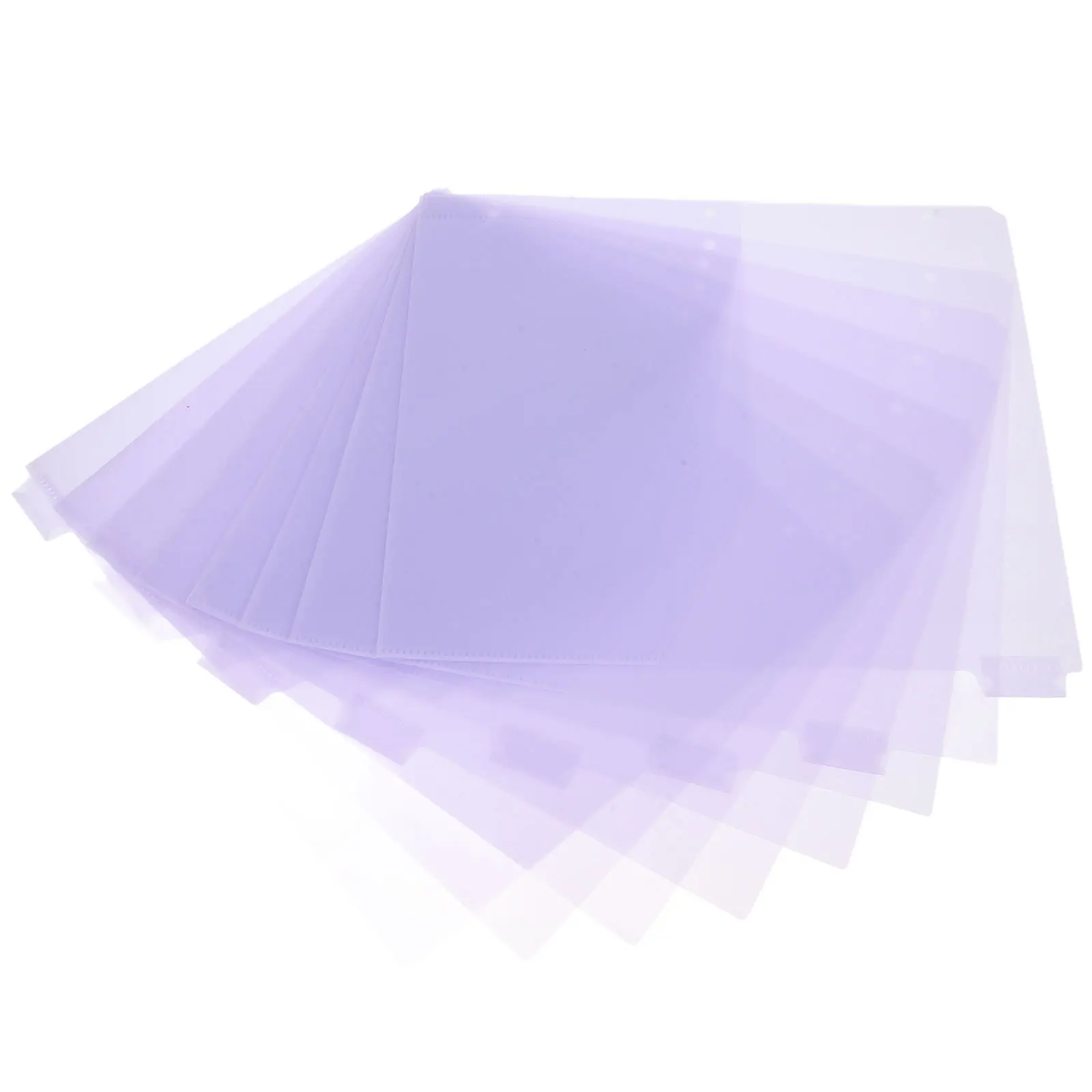 

8 pcs A4 Plastic Binder Pockets For Documents Organizing Portable Divider With Pockets Loose Leaf Page Protectors Folder For