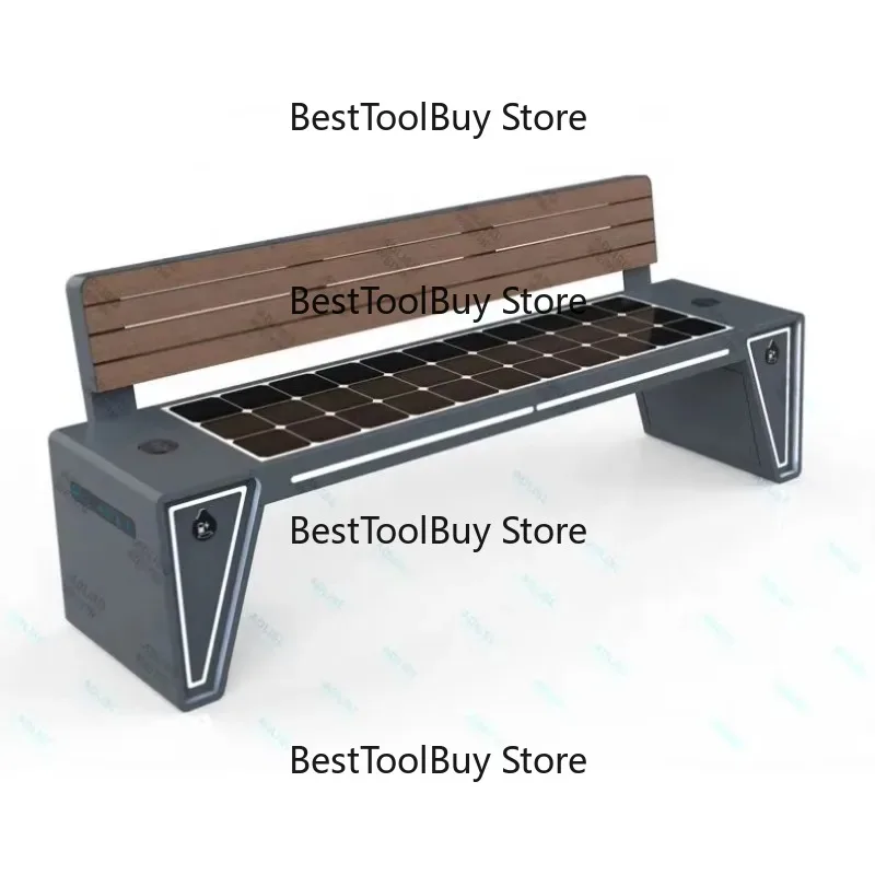 Durable Steel Street Bench, Factory Direct Supply Outdoor Public Garden Park Bench