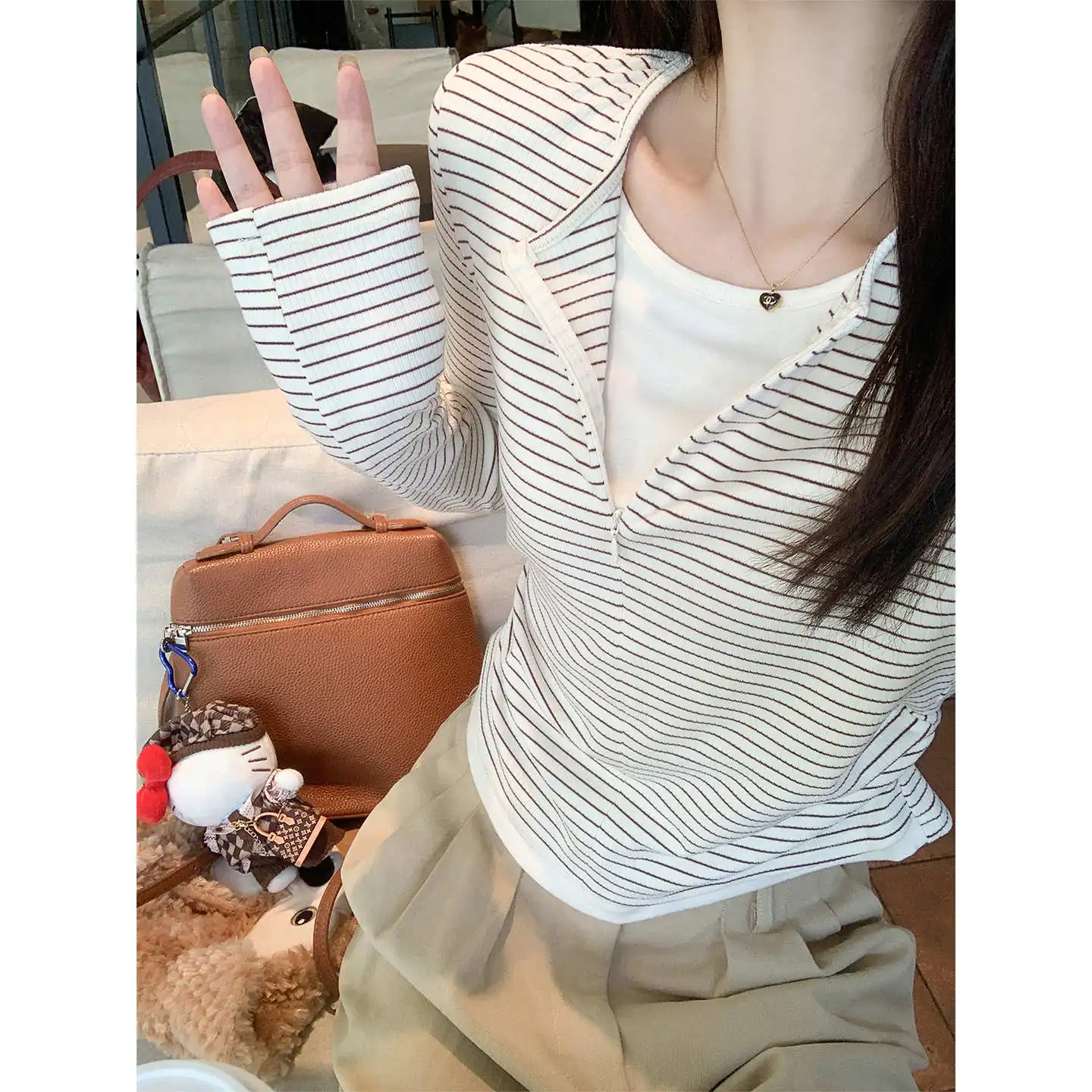 

Футболки с длинными рукавами для женщин, с красочным принтом, модный, свежий, современный молодежный дизайн, повседневный уличный стиль, стиль OL.