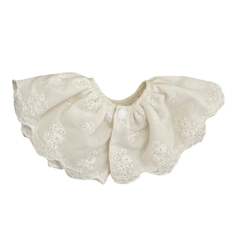 

Детские нагрудники, детские кружевные нагрудники с цветочным принтом, накладной воротник, аксессуары для одежды для девочек,